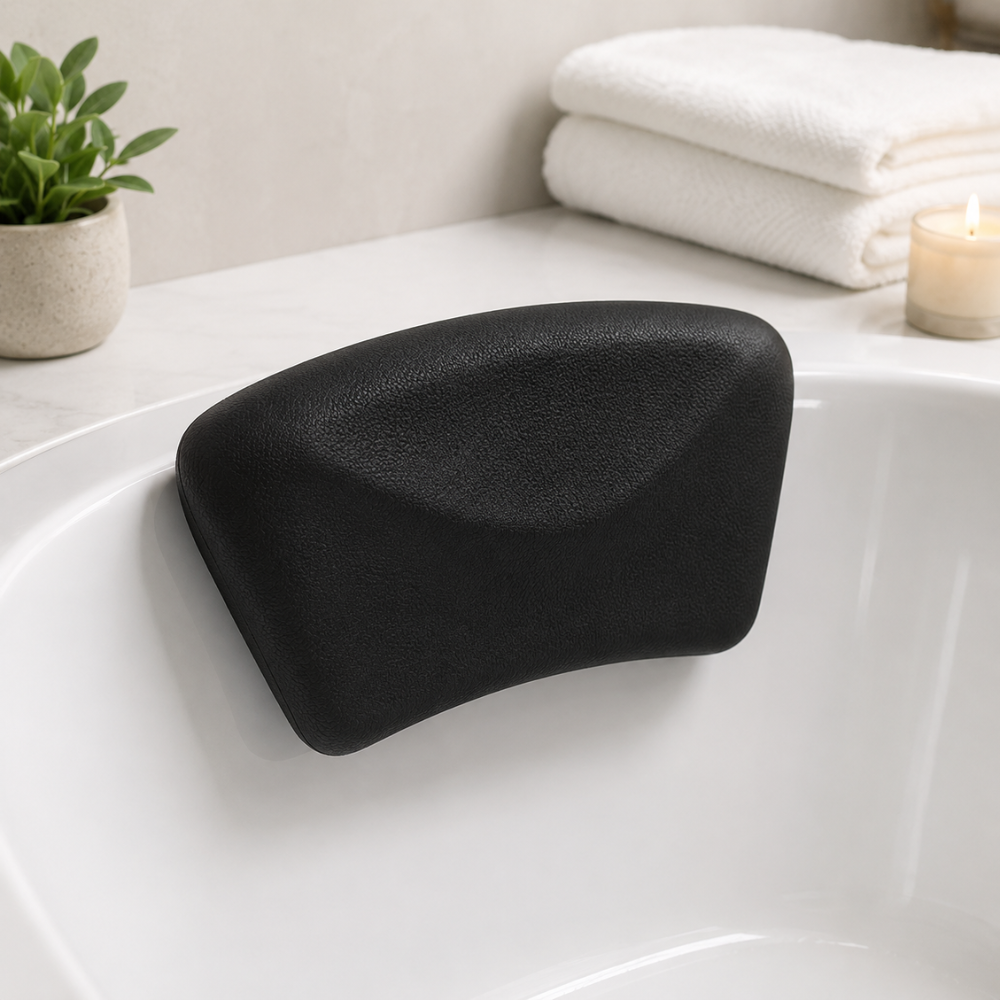 Badewannenkissen Ergonomisch – Weiches Nackenkissen für Badewanne mit Rutschfestem Halt