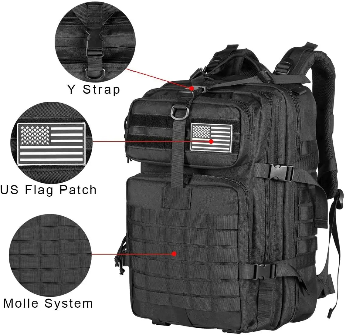 Taktischer Rucksack Herren - Robustes Molle Design in 30L und 45L für Outdoor-Abenteuer 1