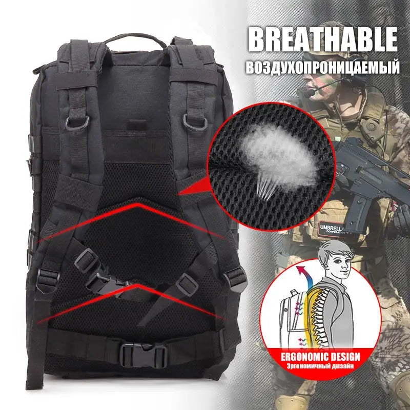 Taktischer Rucksack Herren - Robustes Molle Design in 30L und 45L für Outdoor-Abenteuer 3