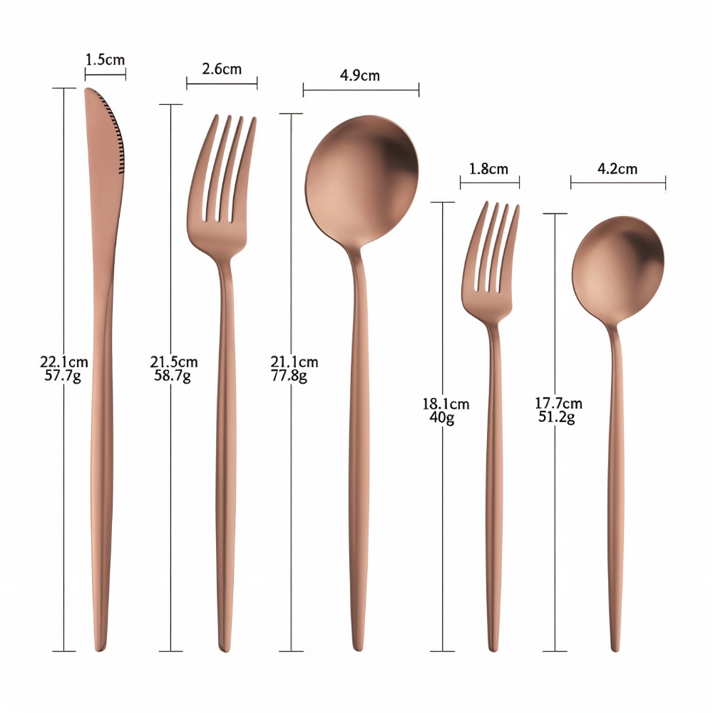 Dickes Besteckset - 4-teiliges Boxset Edelstahl-Besteck