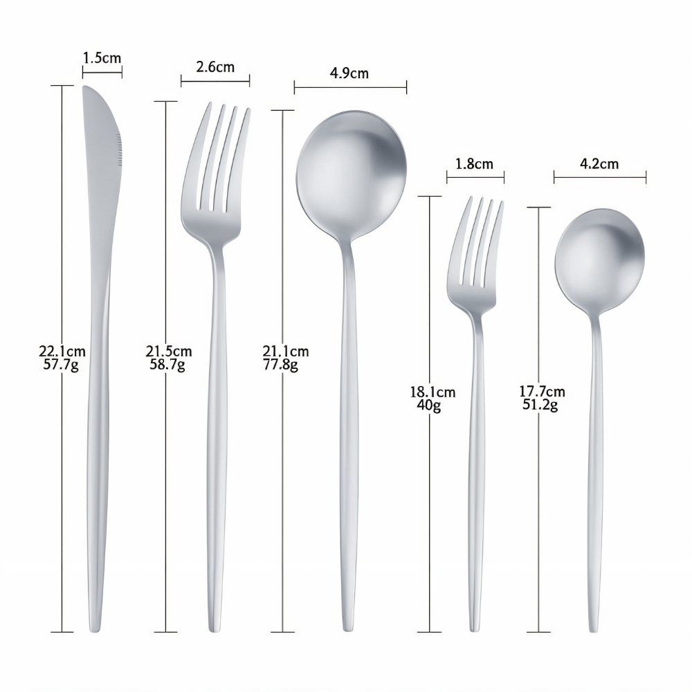 Dickes Besteckset - 4-teiliges Boxset Edelstahl-Besteck