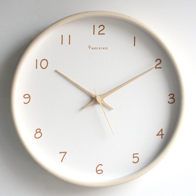 Timber Wanduhr Modern | Massivholz, 30 cm, Zeitloses Design 0