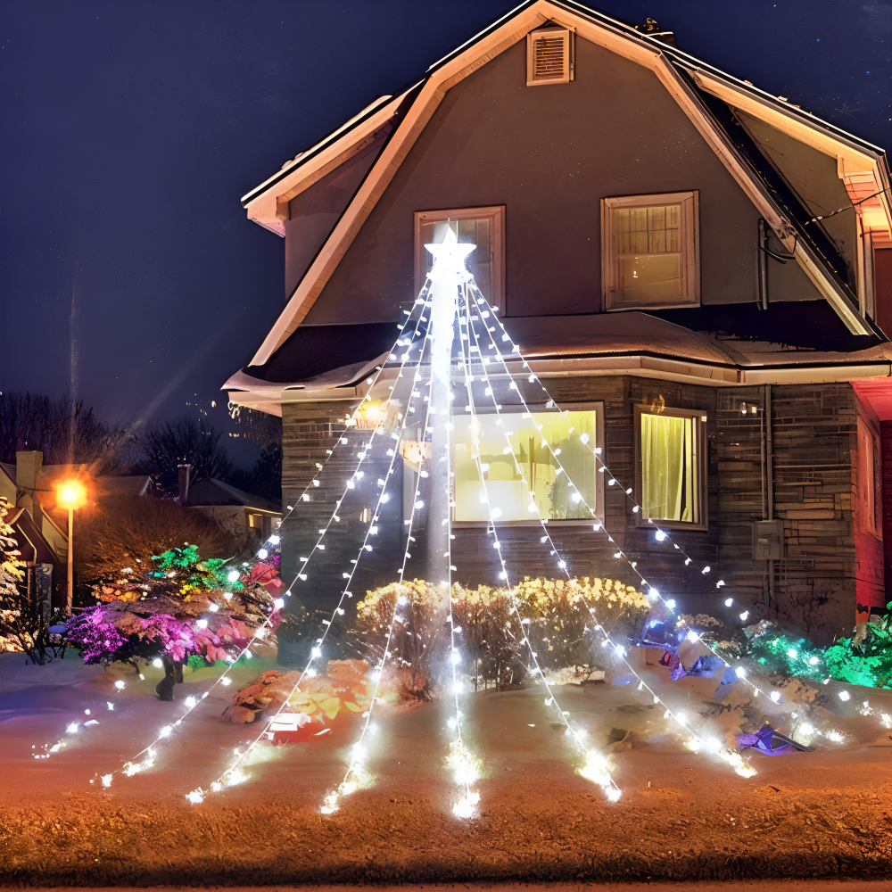 TopStar Lichterkette - IP44 LED WaterFall Weihnachtsbeleuchtung