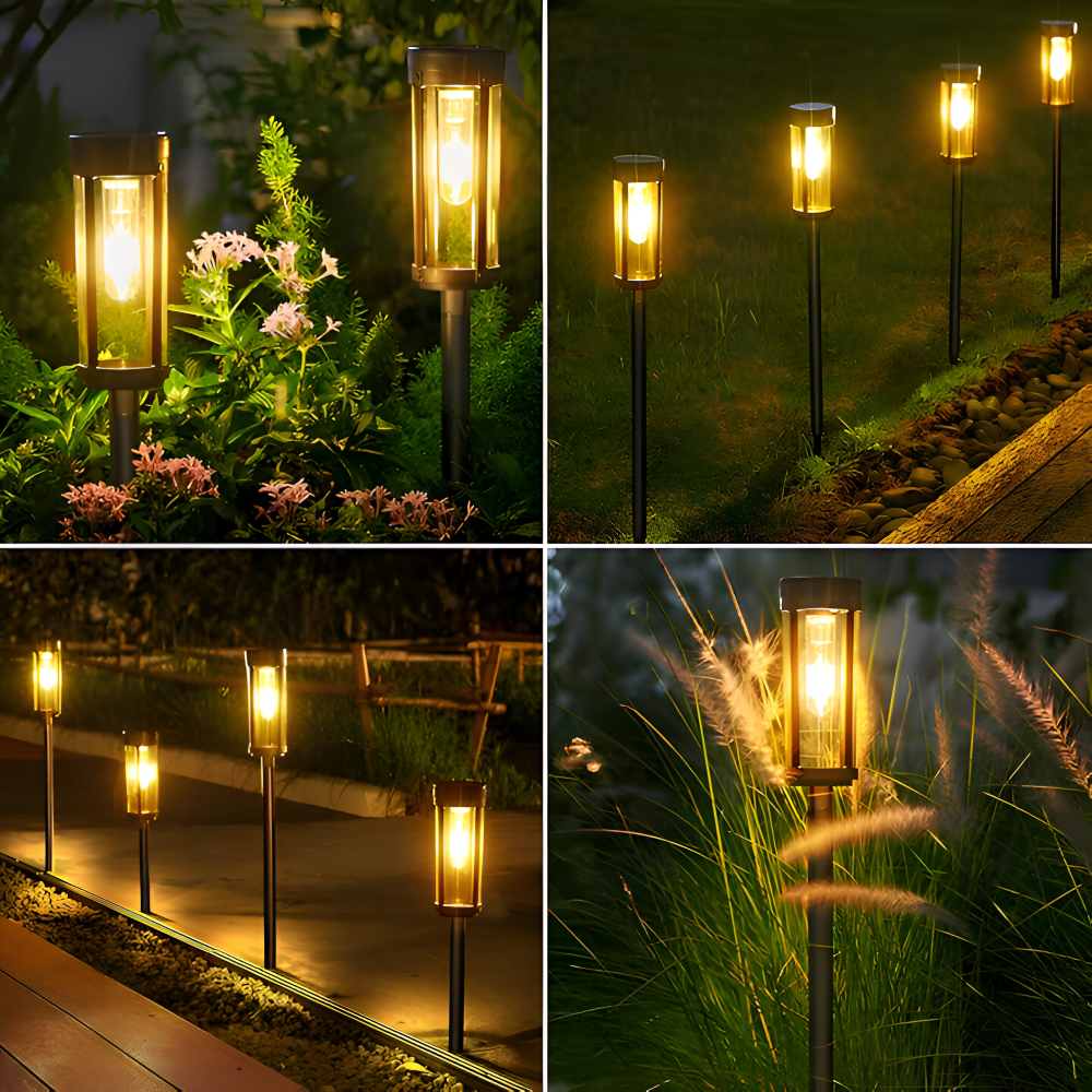 TorchDazz Solarlampe - 2/4/8-teilige Wasserdichte Solarlampe Garten - LED Gartenbeleuchtung