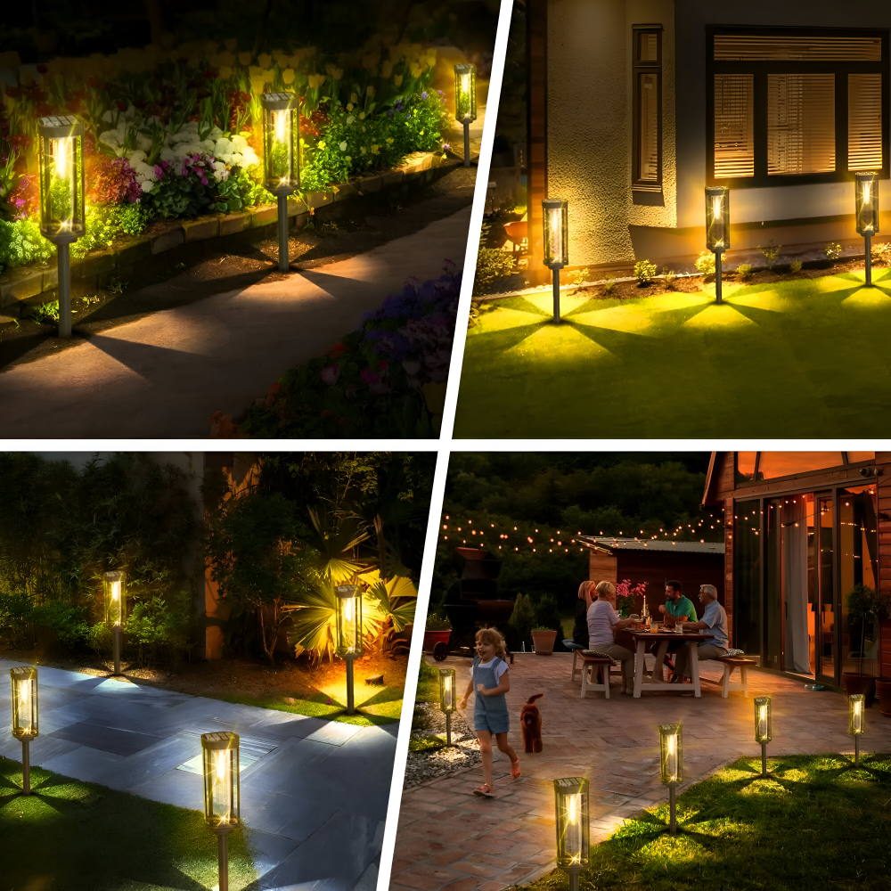TorchDazz Solarlampe - 2/4/8-teilige Wasserdichte Solarlampe Garten - LED Gartenbeleuchtung