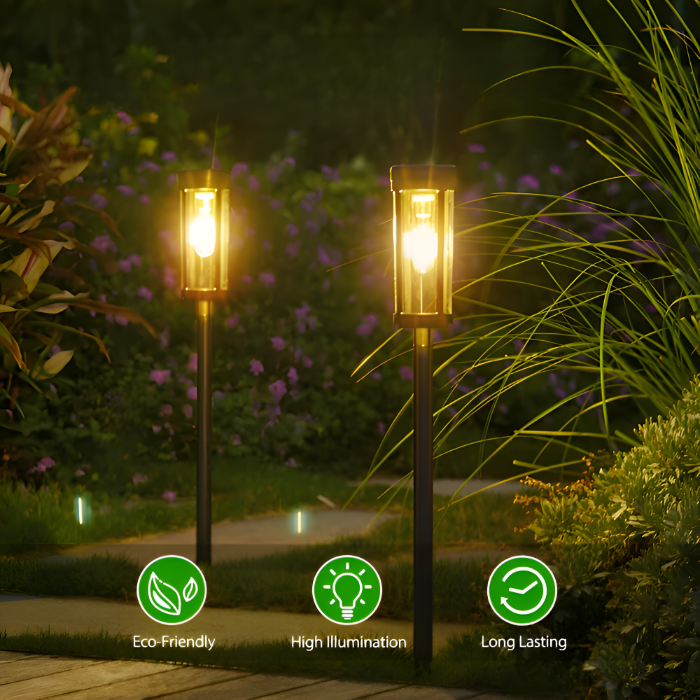 TorchDazz Solarlampe - 2/4/8-teilige Wasserdichte Solarlampe Garten - LED Gartenbeleuchtung
