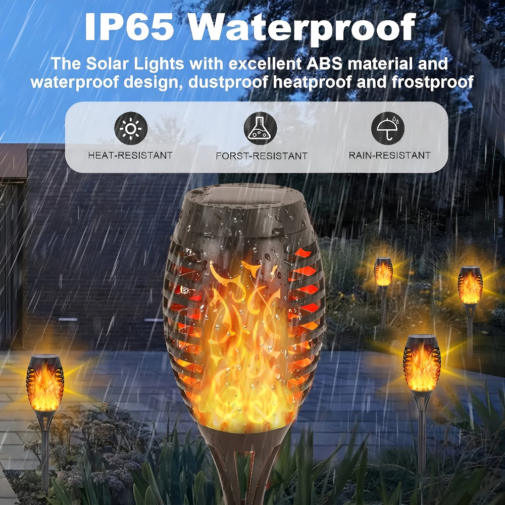 Torchlight - IP65 Wasserdicht Flackernde Flamme Solarleuchten für draußen