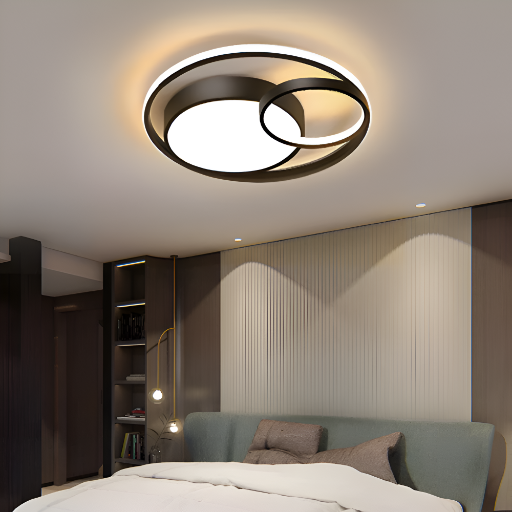 TriCircula Deckenleuchte - Moderne Runde Dimmbare LED Deckenleuchte