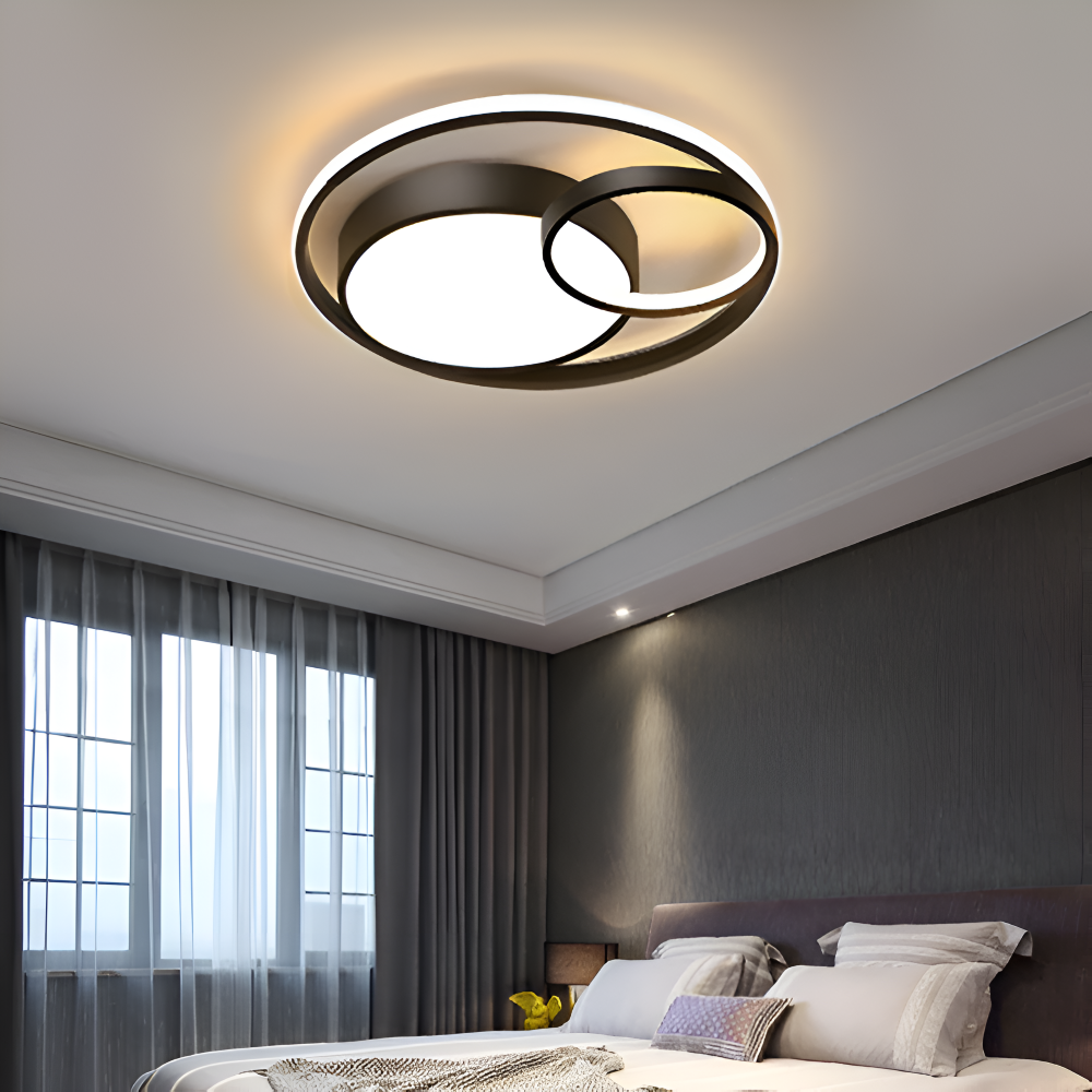 TriCircula Deckenleuchte - Moderne Runde Dimmbare LED Deckenleuchte