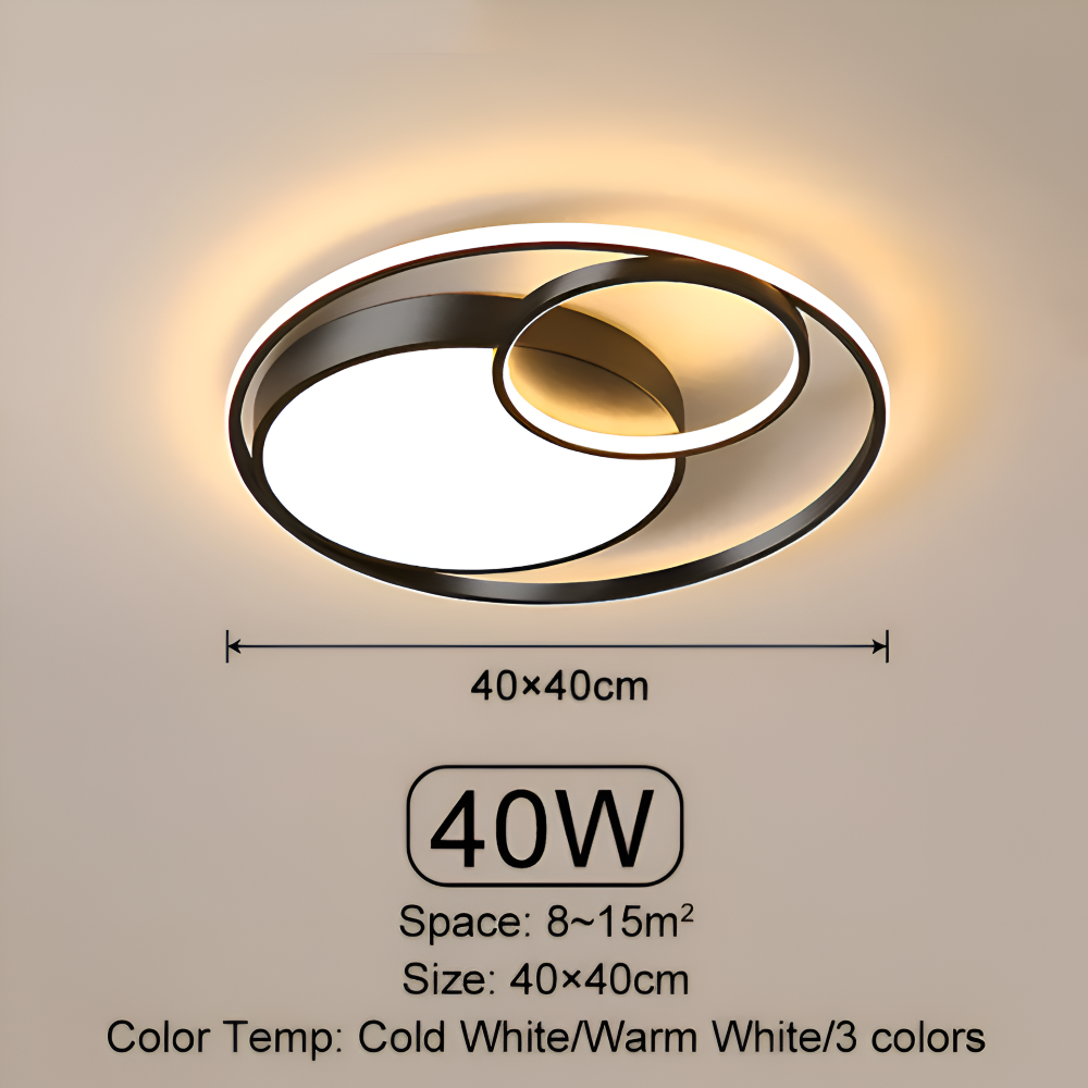TriCircula Deckenleuchte - Moderne Runde Dimmbare LED Deckenleuchte