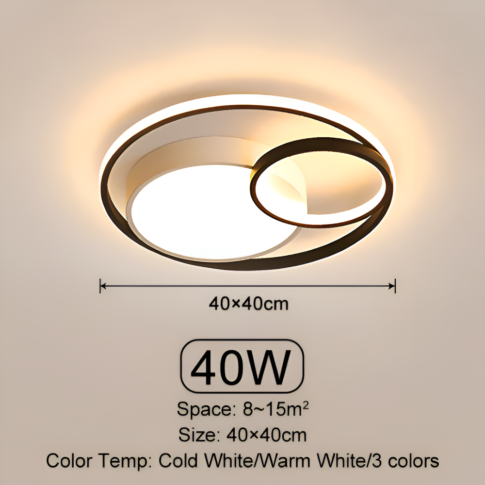 TriCircula Deckenleuchte - Moderne Runde Dimmbare LED Deckenleuchte