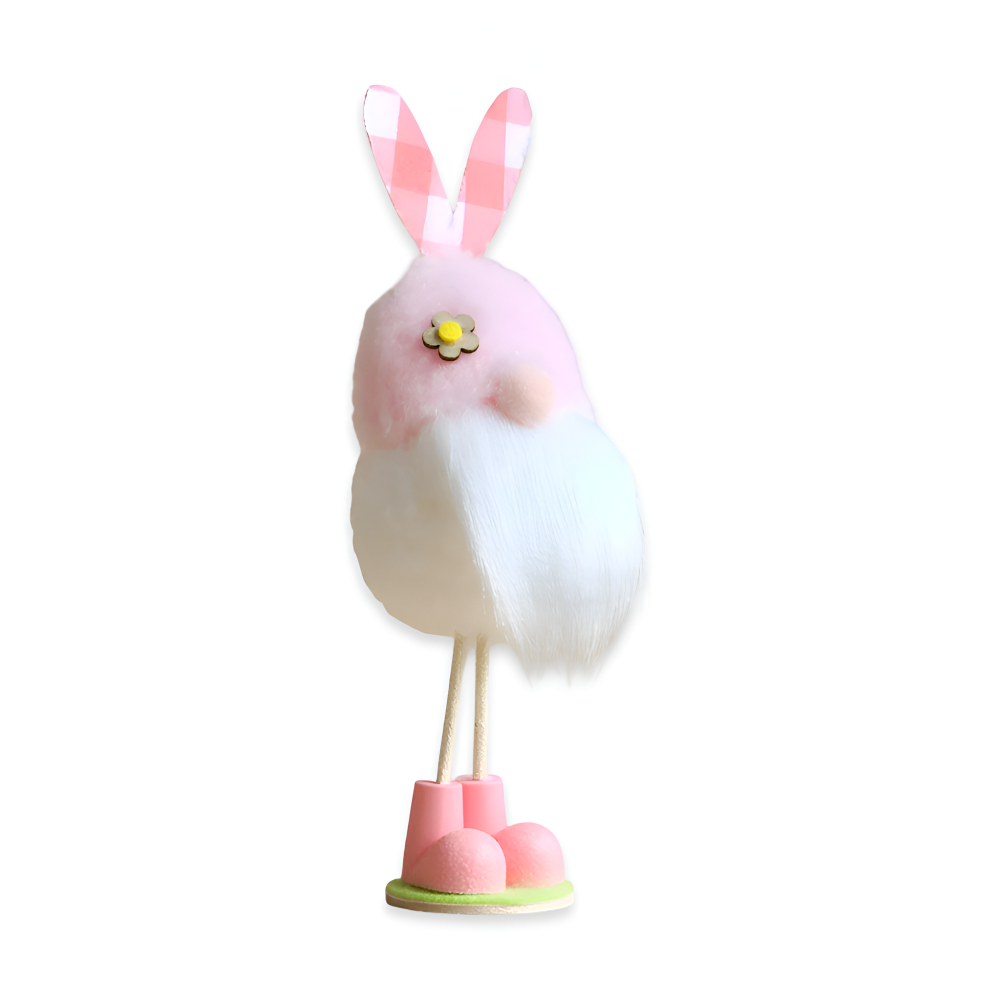 TriElf - Drei Osterzwerge mit Hasenohren - Bunter stehender Wichtel für Osterdeko