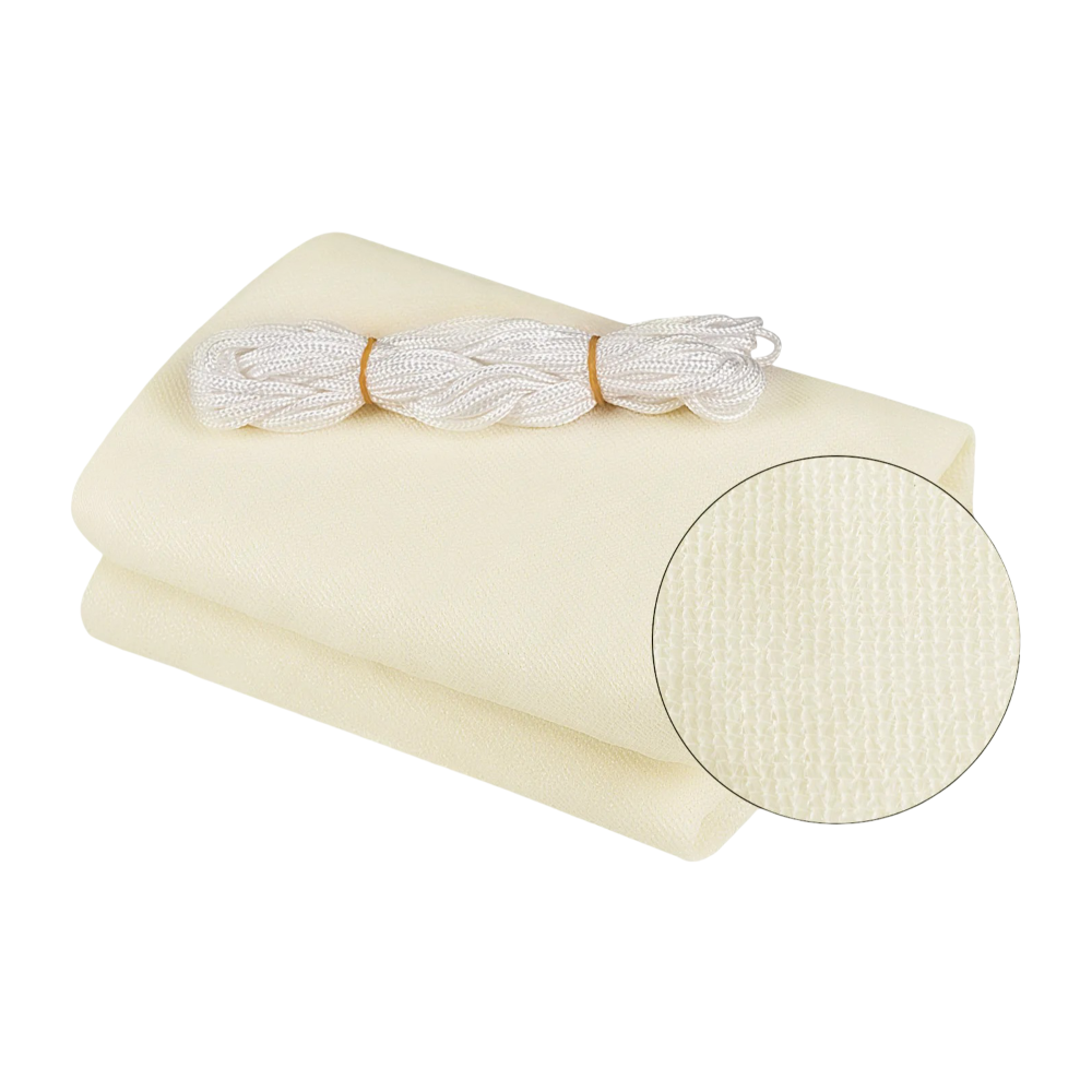 Sonnensegel Dreieckig HDPE Atmungsaktiv - UV-Schutz 50+, 180 g/m² Creme - Garten & Terrasse