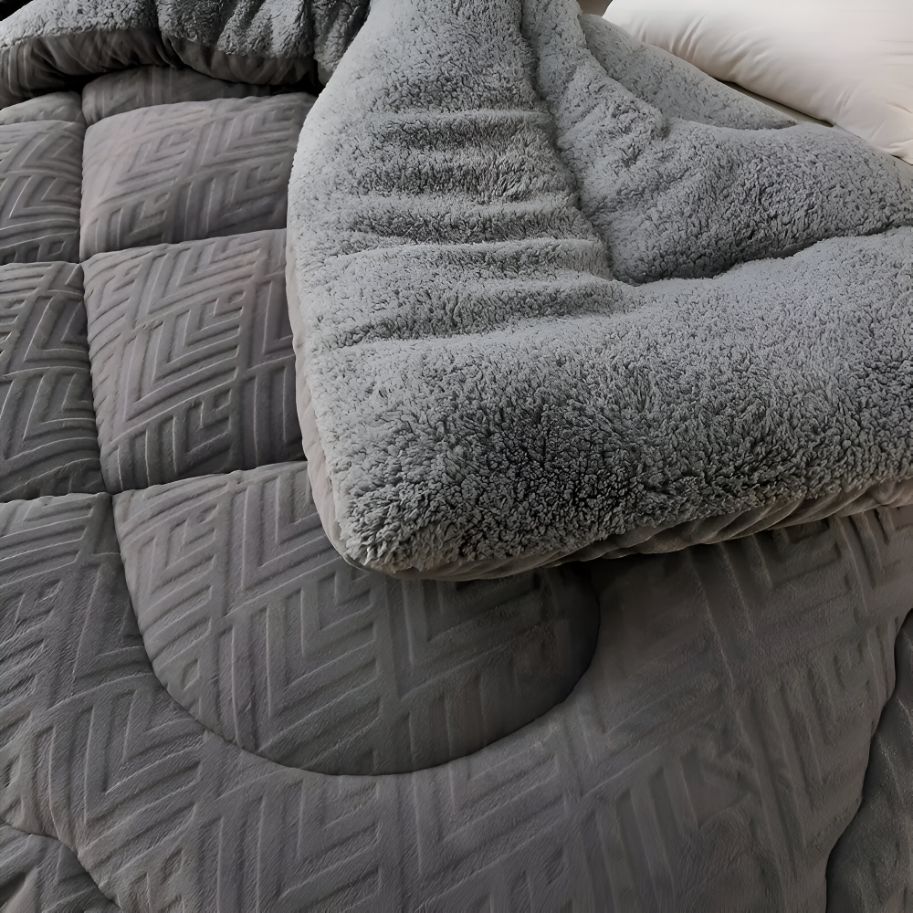 Ultra Fluff Bettdecke - Maschinenwaschbar Doppelseitige Plüschbettdecke für alle Jahreszeiten - Stylische Fleece Bettdecke