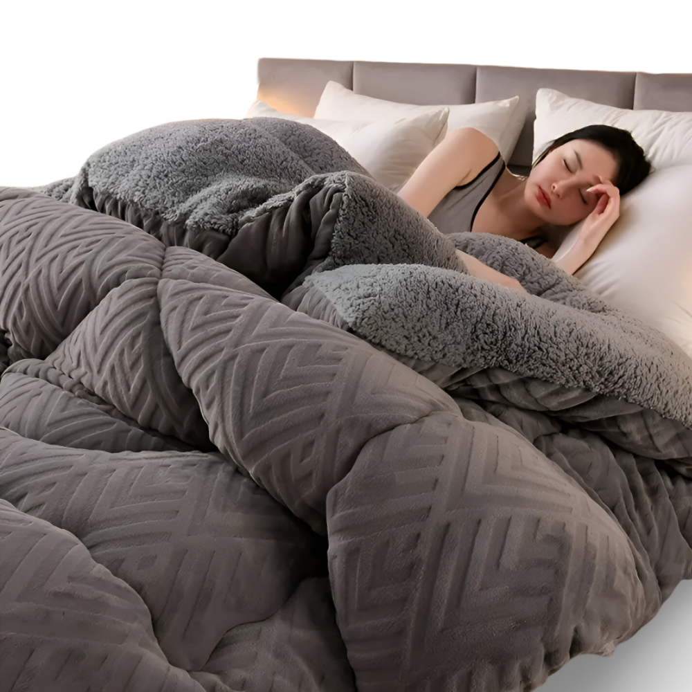 Ultra Fluff Bettdecke - Maschinenwaschbar Doppelseitige Plüschbettdecke für alle Jahreszeiten - Stylische Fleece Bettdecke