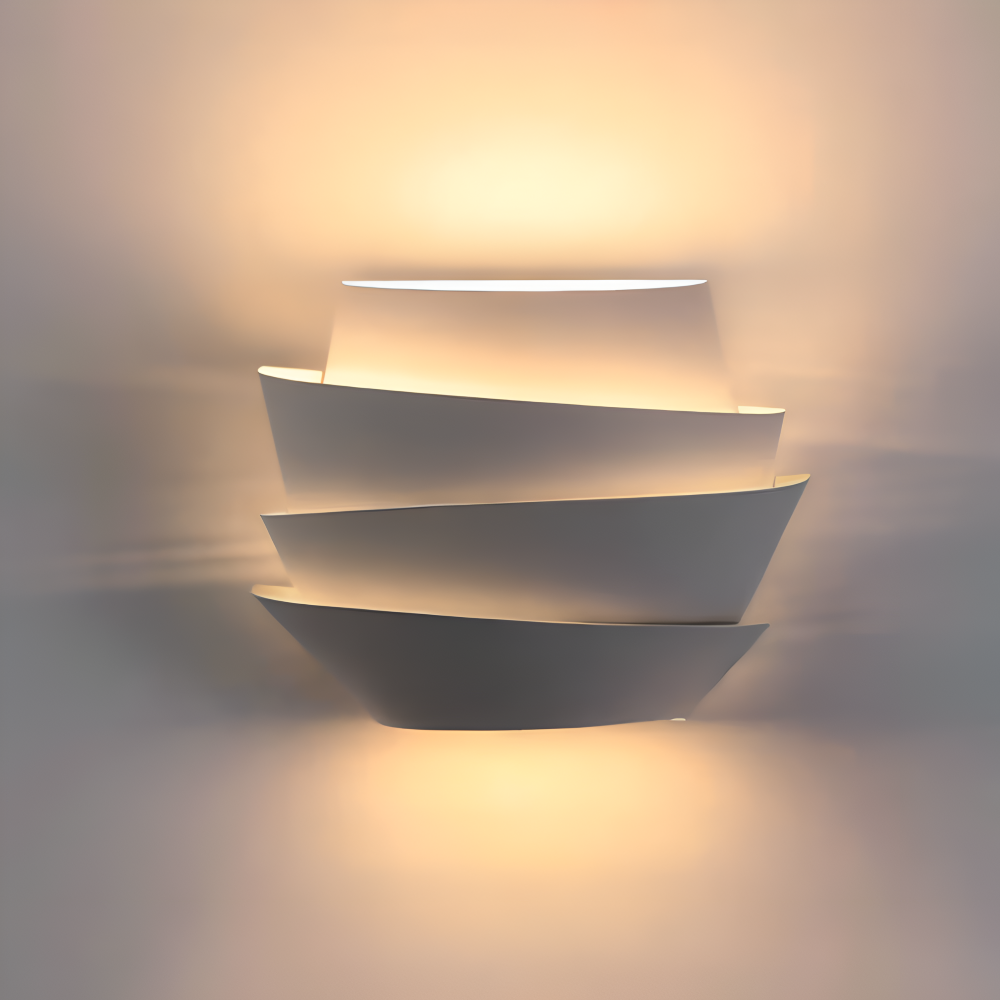 UniqGleam Wandleuchte - Geometrische Wandlampe aus Metall - Dekorative Wandleuchten LED Indoor