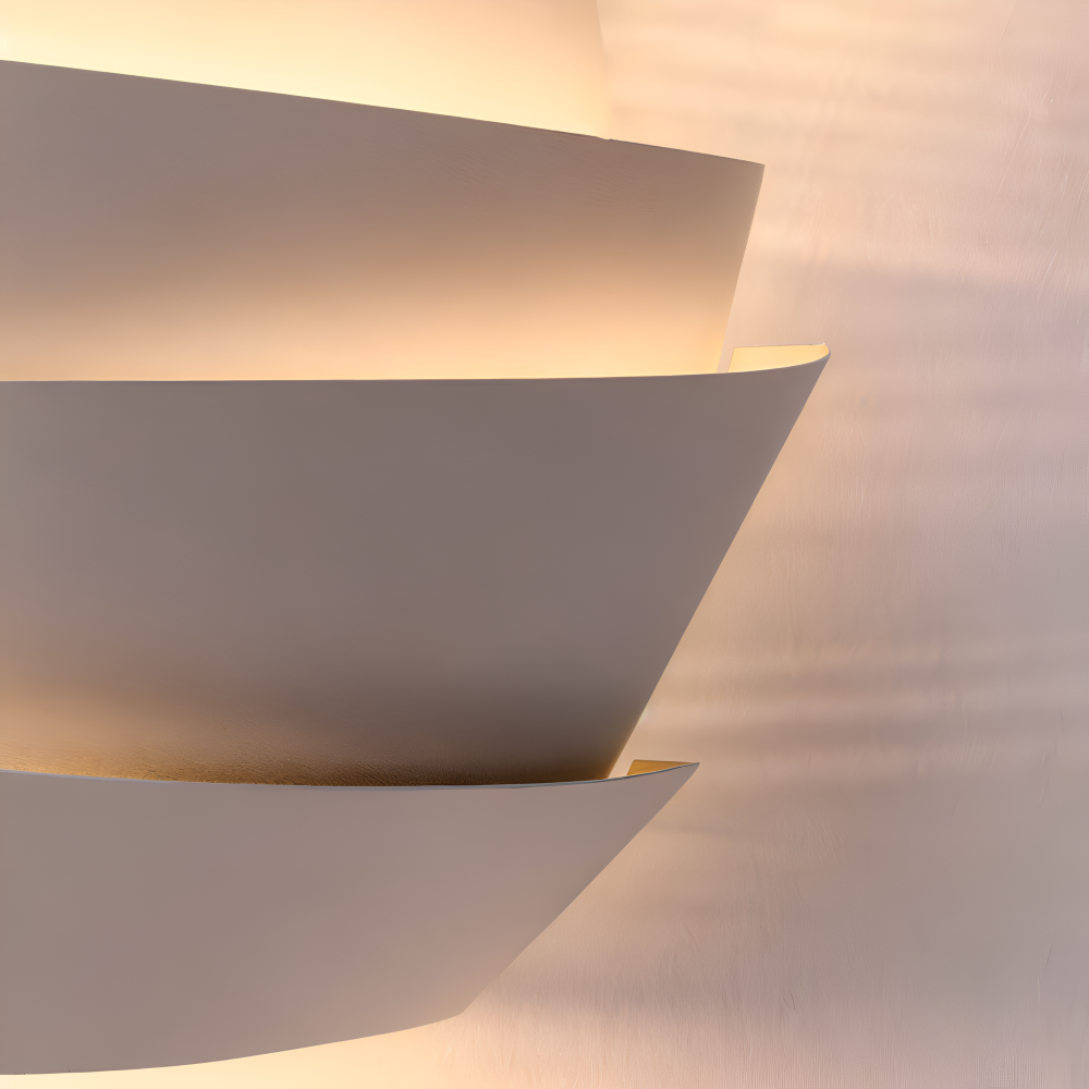 UniqGleam Wandleuchte - Geometrische Wandlampe aus Metall - Dekorative Wandleuchten LED Indoor