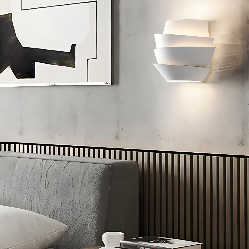 UniqGleam Wandleuchte - Geometrische Wandlampe aus Metall - Dekorative Wandleuchten LED Indoor