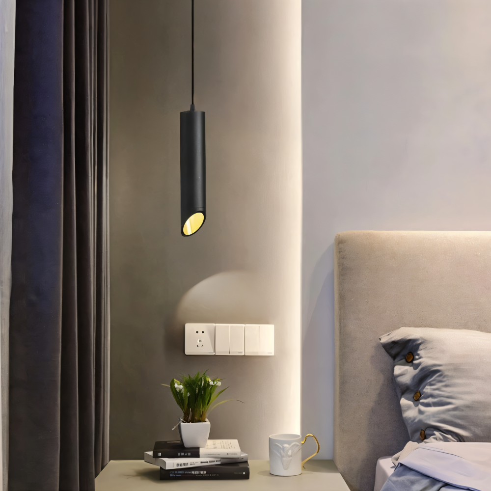 Uniqlux Tube Pendelleuchte - Moderne Schwarz/Weiß Aluminium LED Hängelampe