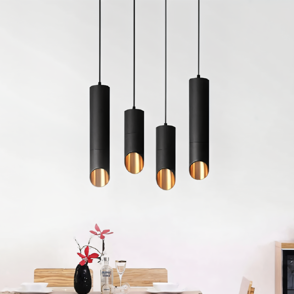 Uniqlux Tube Pendelleuchte - Moderne Schwarz/Weiß Aluminium LED Hängelampe