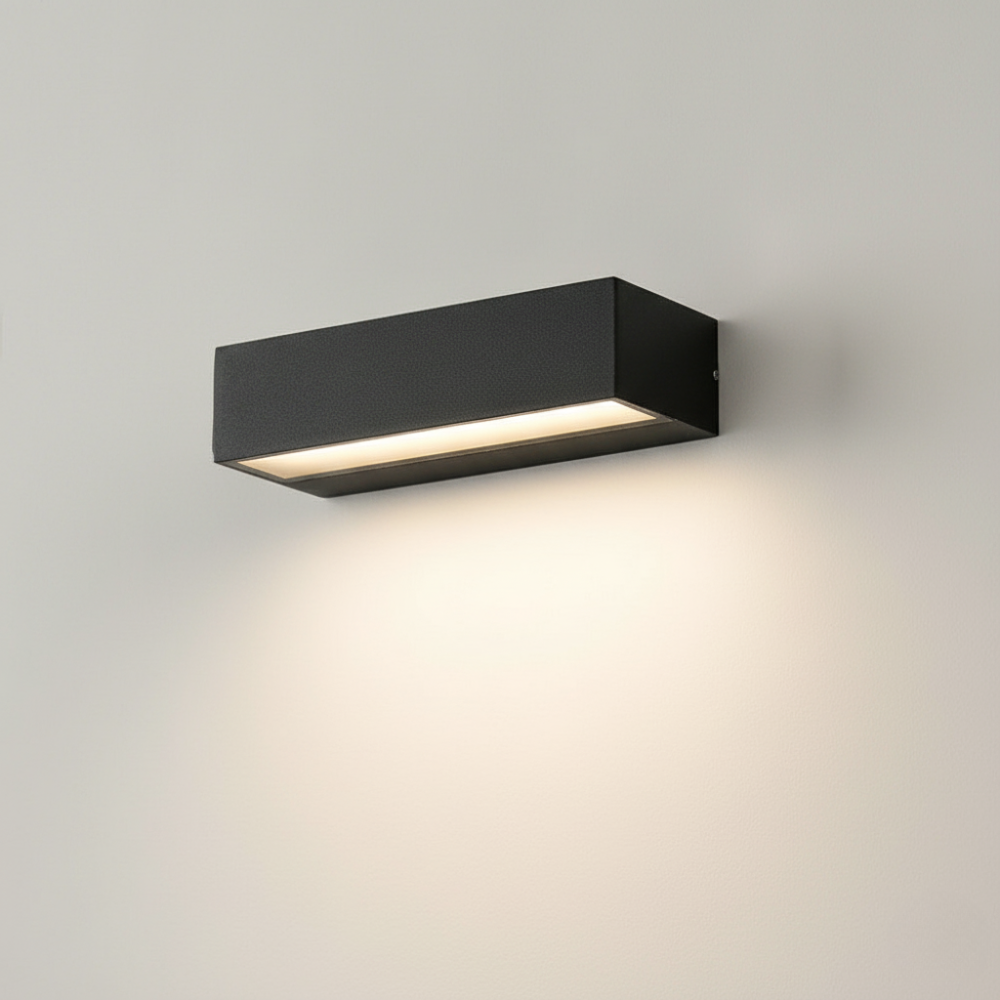 Zeitgenössische Wasserdichte Aluminium LED Wandleuchte für Außenbereiche