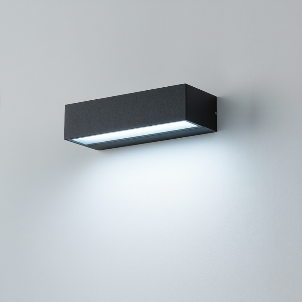 Zeitgenössische Wasserdichte Aluminium LED Wandleuchte für Außenbereiche