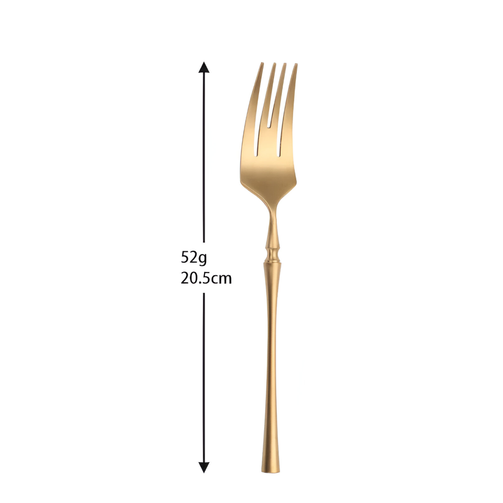 Venetian LuxeFeast - Besteck-Set - Schwarzes Besteck-Set - 4/16-teiliges Besteck-Set - Goldene Utensilien