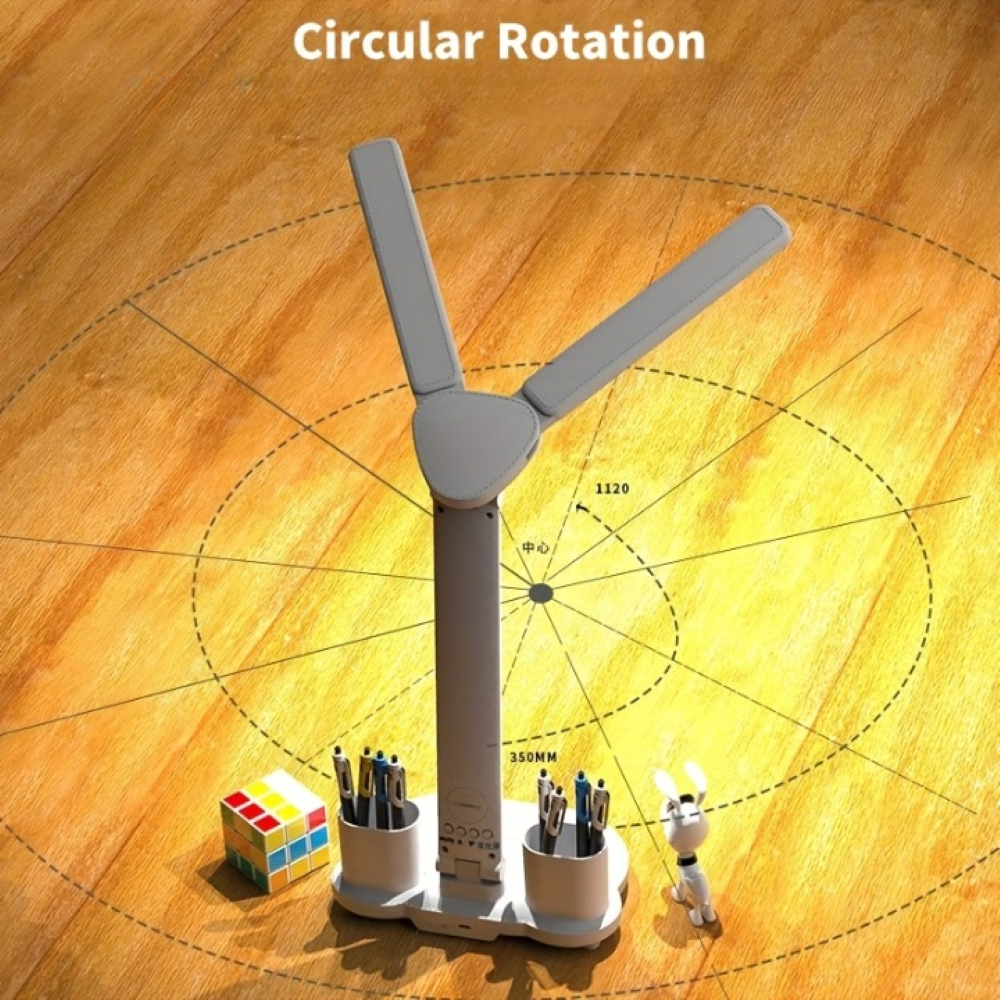 Vielseitige Dual-Head LED Schreibtischlampe mit Touch-Steuerung - Faltbare USB-betriebene Tischleuchte