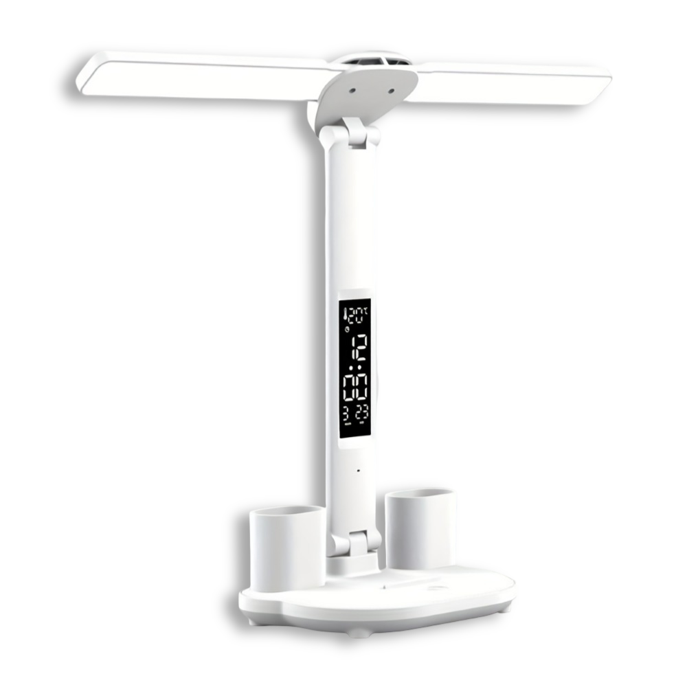 Vielseitige Dual-Head LED Schreibtischlampe mit Touch-Steuerung - Faltbare USB-betriebene Tischleuchte