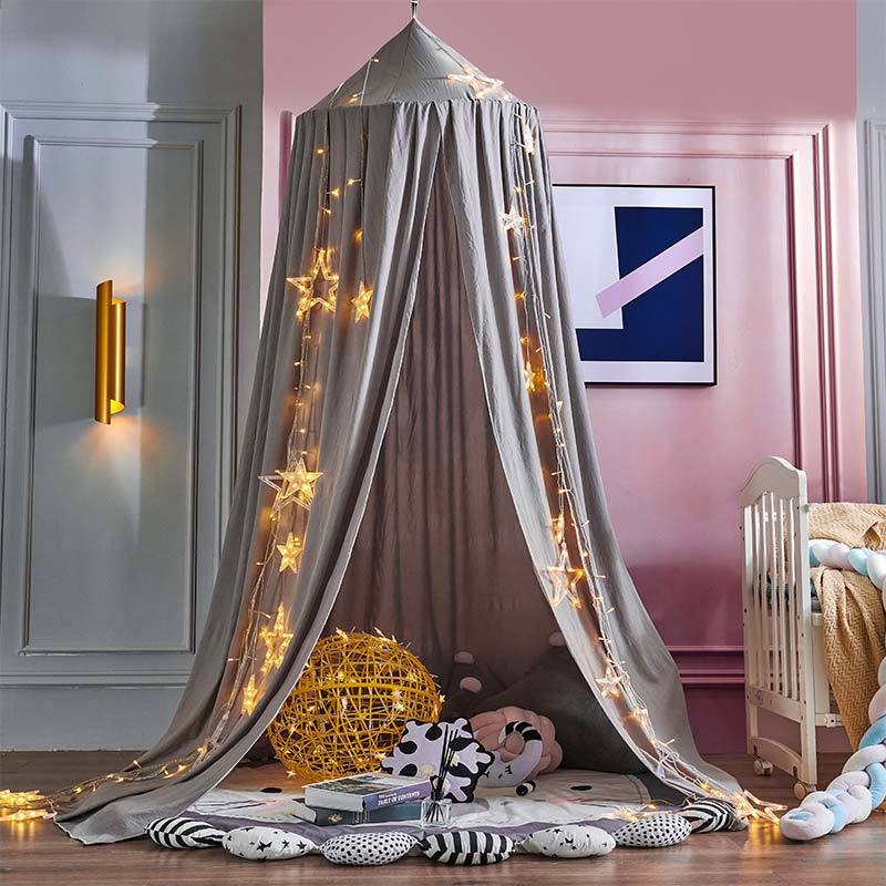 Verspielter Hänge-Bettbaldachin - Atmungsaktives Polyester-Baumwoll-Gemisch für Kinderzimmer Decor 12