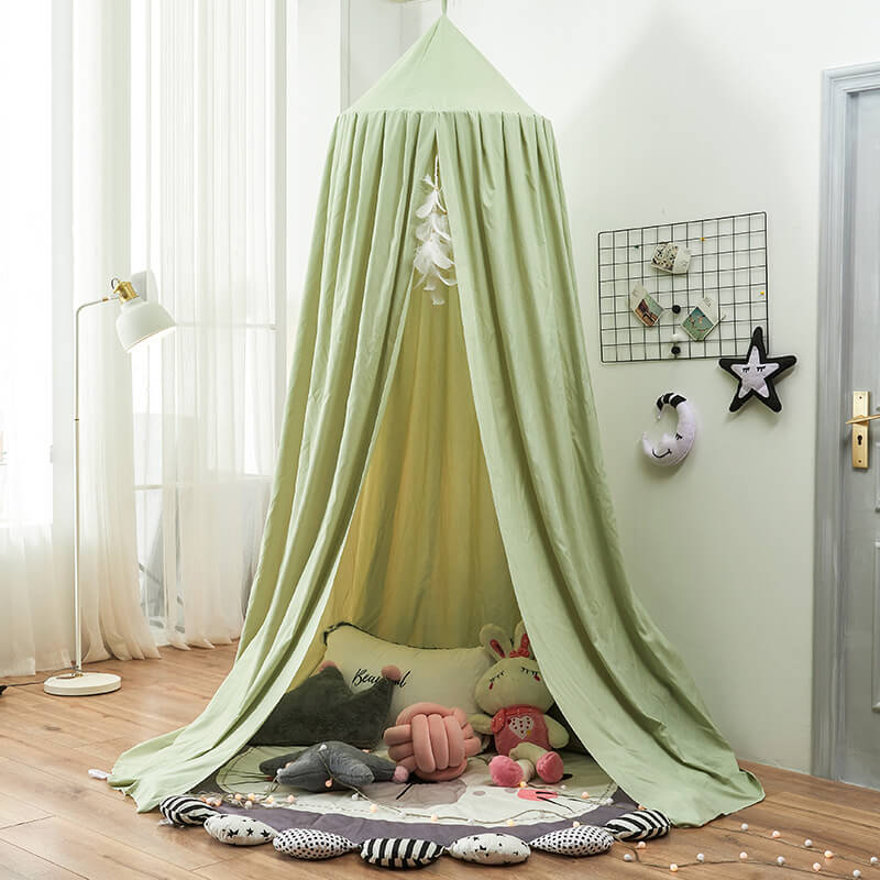 Verspielter Hänge-Bettbaldachin - Atmungsaktives Polyester-Baumwoll-Gemisch für Kinderzimmer Decor 9