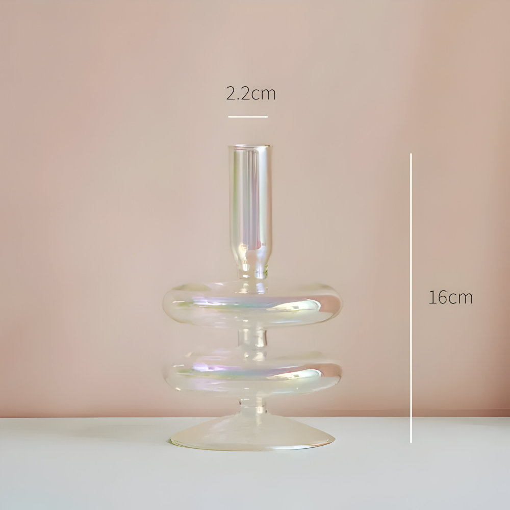Lebendiger Kunstglas Kerzenhalter für die Wohnkultur
