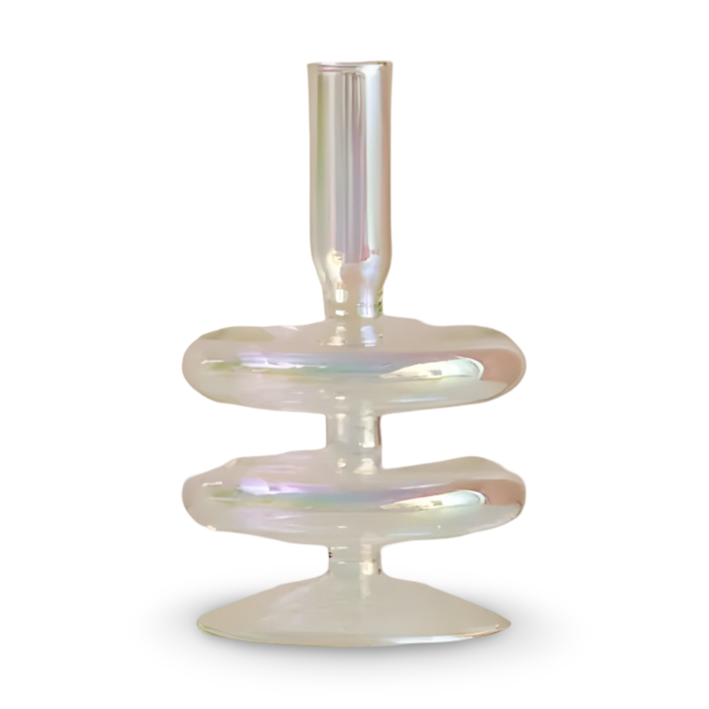 Lebendiger Kunstglas Kerzenhalter für die Wohnkultur