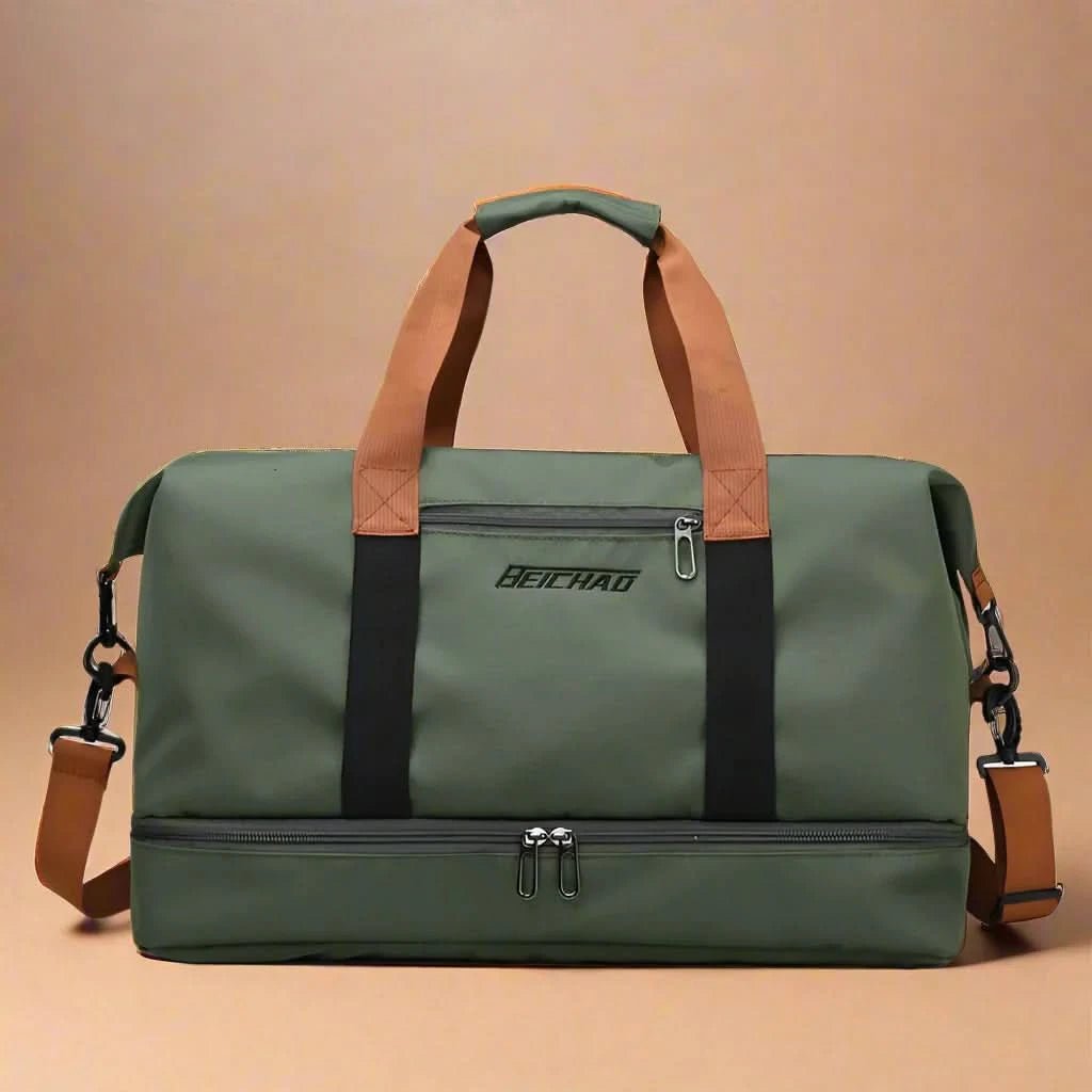 Vielseitige Sporttasche Damen - Hochwertige Nylon-Duffel in Schwarz für Fitness und Reisen 1