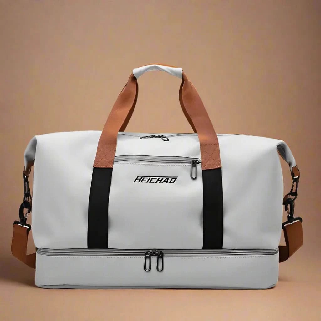 Vielseitige Sporttasche Damen - Hochwertige Nylon-Duffel in Schwarz für Fitness und Reisen 8