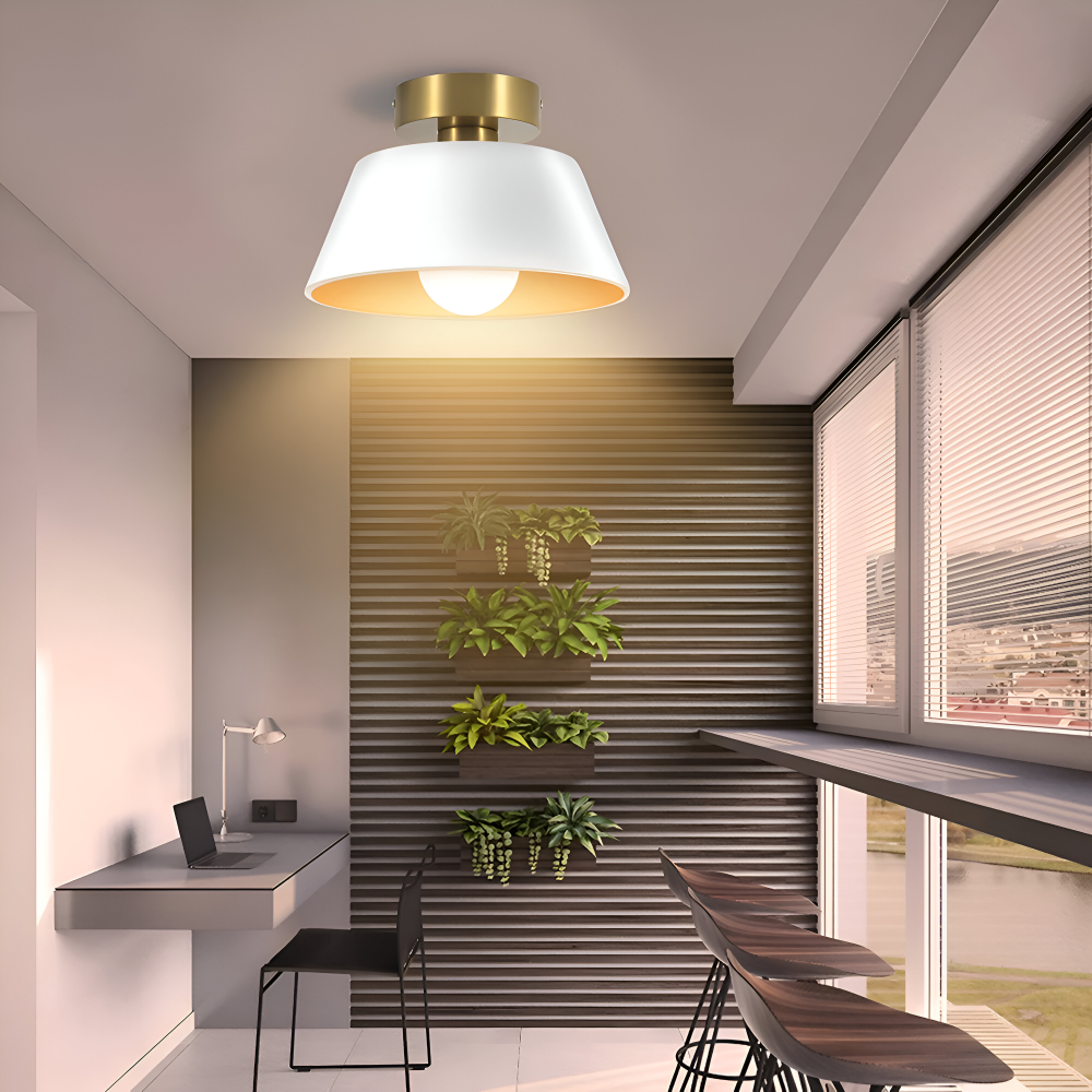 VintaFlash Deckenleuchte - Metallic Retro Schwarz & Weiß LED Deckenleuchte