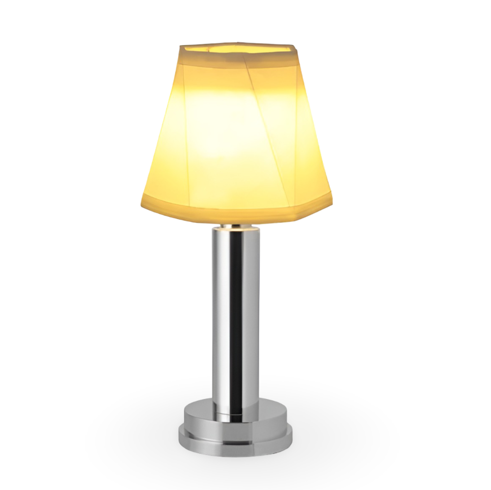 Vintage Flare - Aluminium Tischlampe Dimmbarer Stoff Bar Tisch Lampenschirm