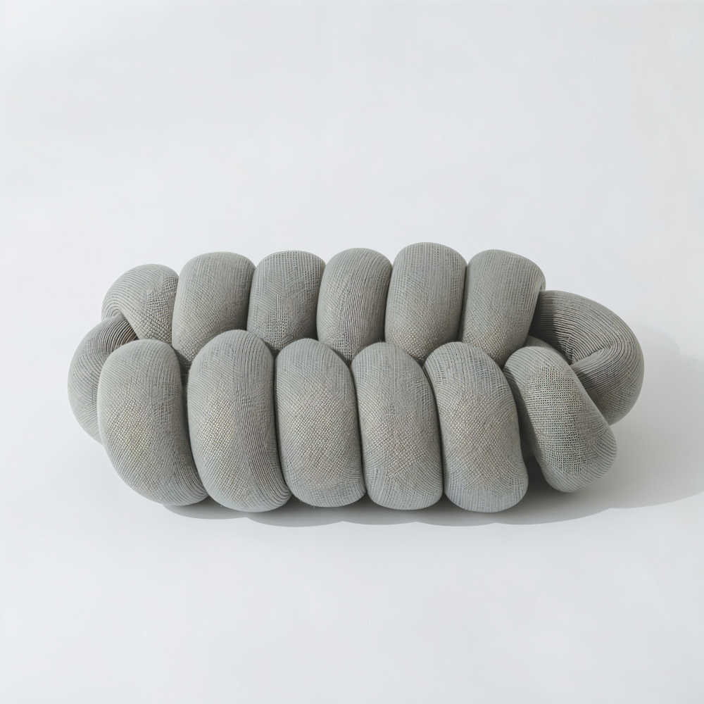 VividKnot  - Baumwolle Gestrickt Deko Kissen für Sofa & Stuhl Bliss