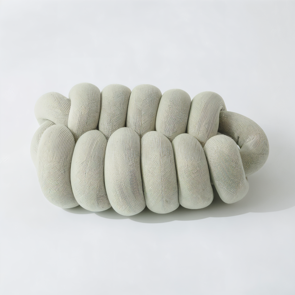 VividKnot  - Baumwolle Gestrickt Deko Kissen für Sofa & Stuhl Bliss