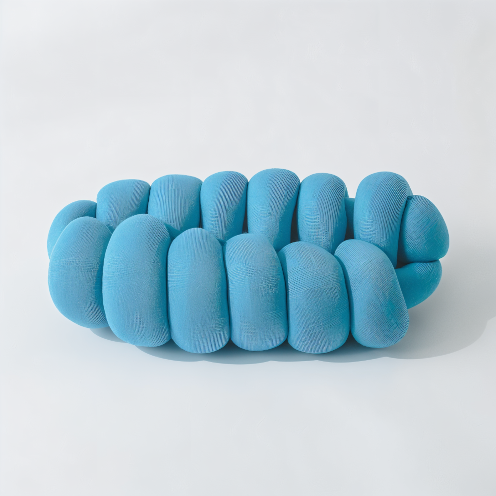 VividKnot  - Baumwolle Gestrickt Deko Kissen für Sofa & Stuhl Bliss