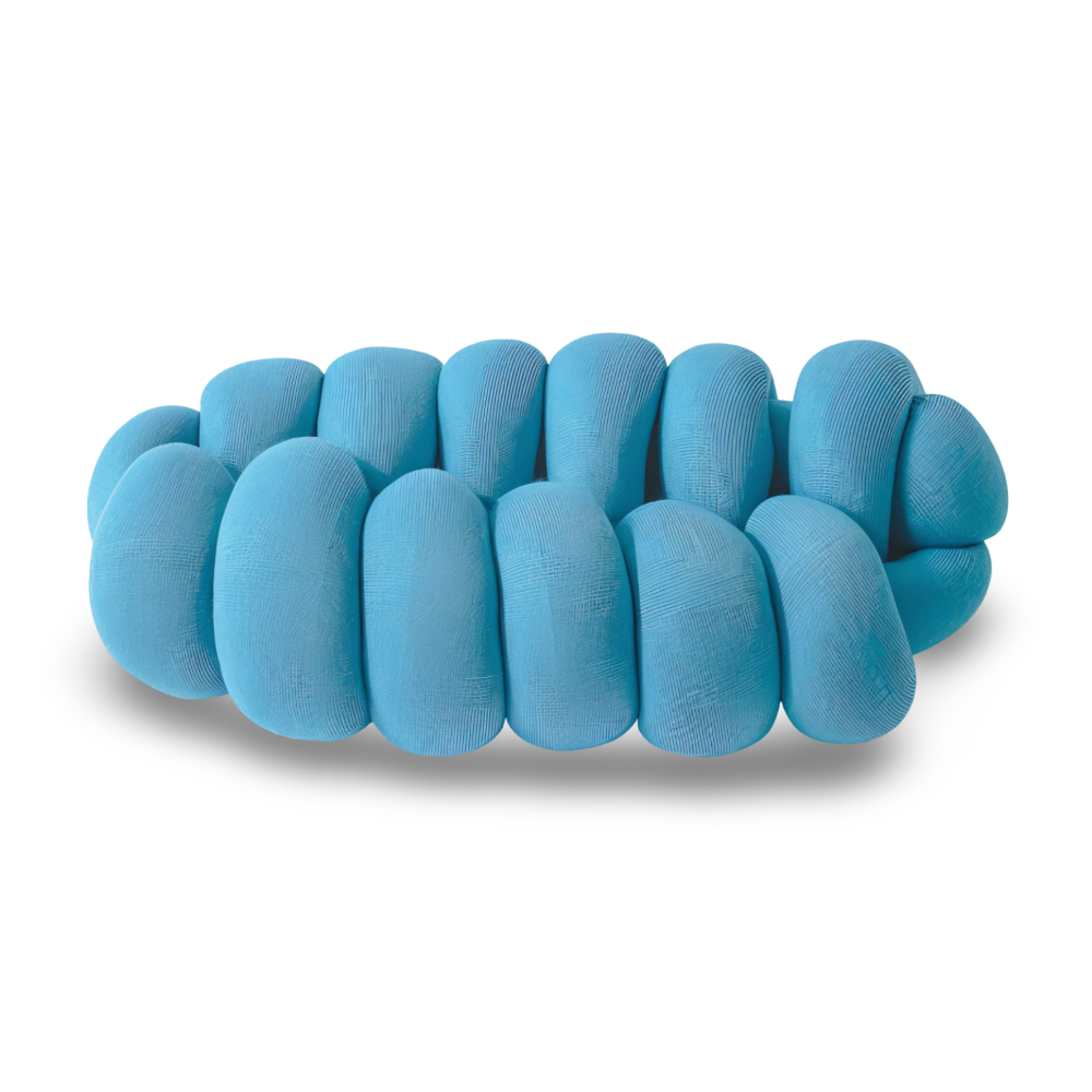 VividKnot  - Baumwolle Gestrickt Deko Kissen für Sofa & Stuhl Bliss