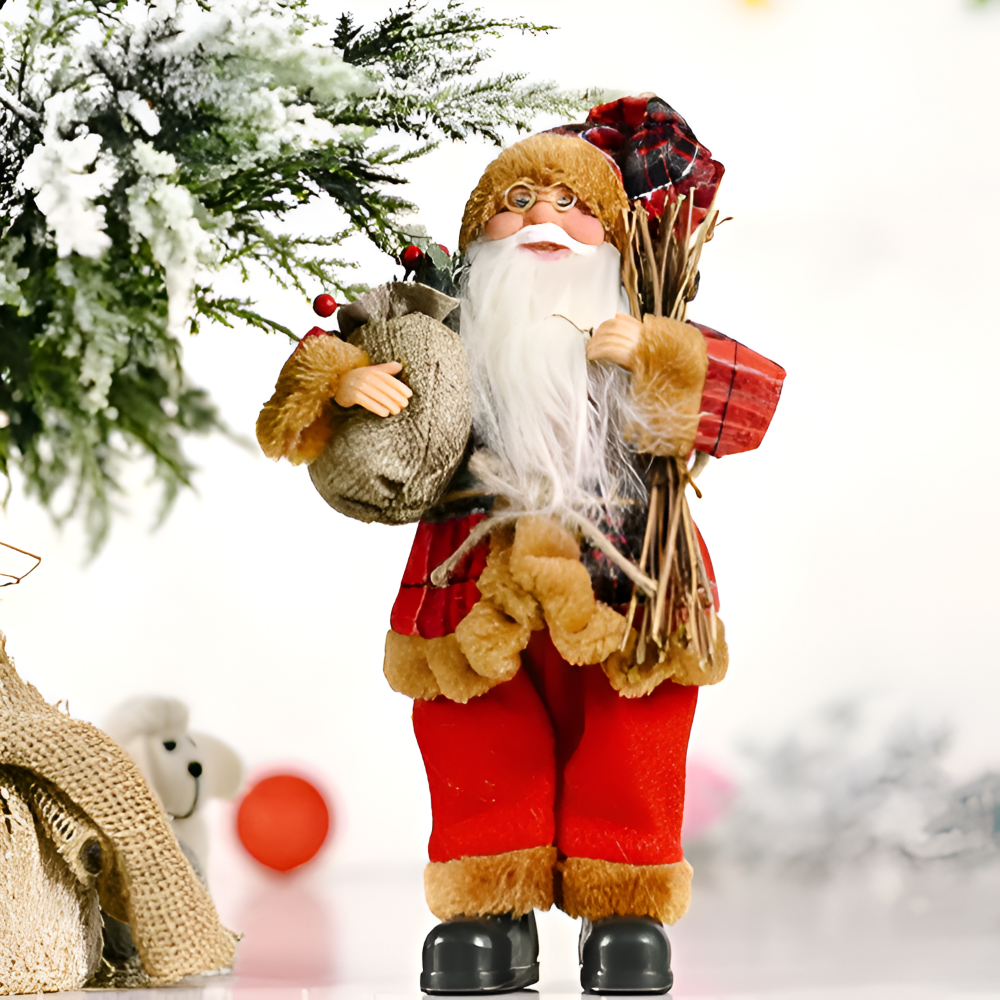 Vivid Santa - Modernes Weihnachtsmann Ornament für Festliche Heimdekoration