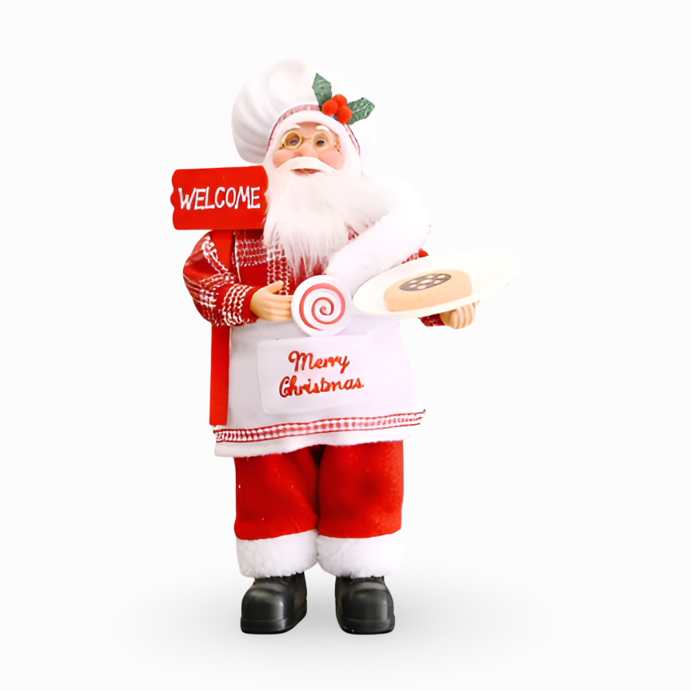 Vivid Santa - Modernes Weihnachtsmann Ornament für Festliche Heimdekoration