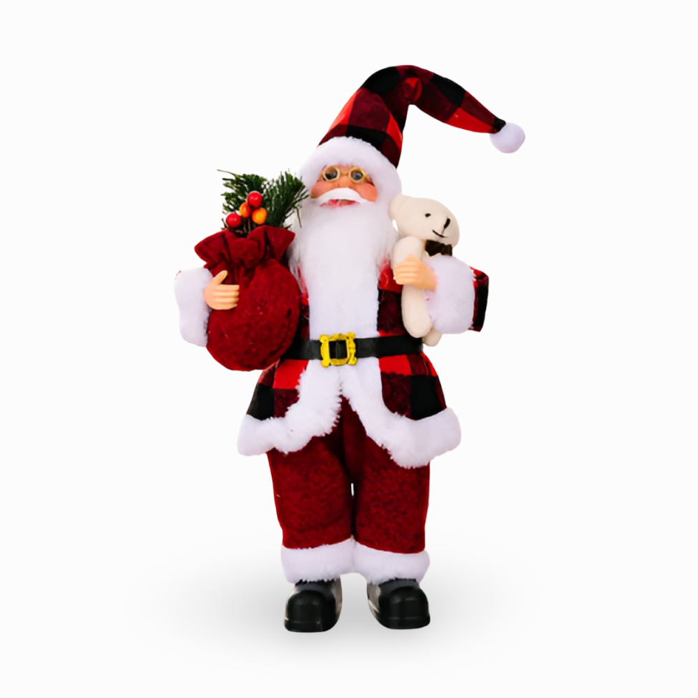 Vivid Santa - Modernes Weihnachtsmann Ornament für Festliche Heimdekoration