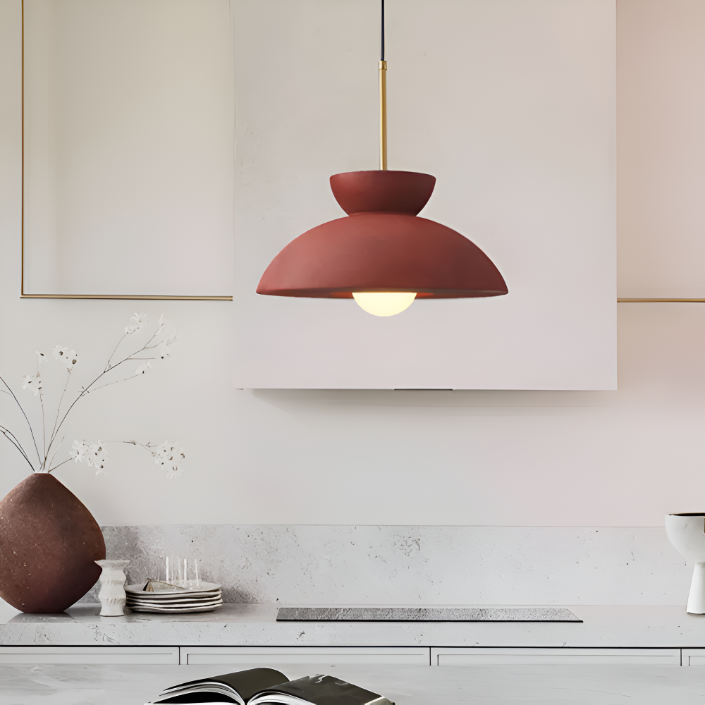 Wabi Sabi - Geometrische LED Pendelleuchte aus Harz - Wabi Sabi Minimalistische Hängelampe