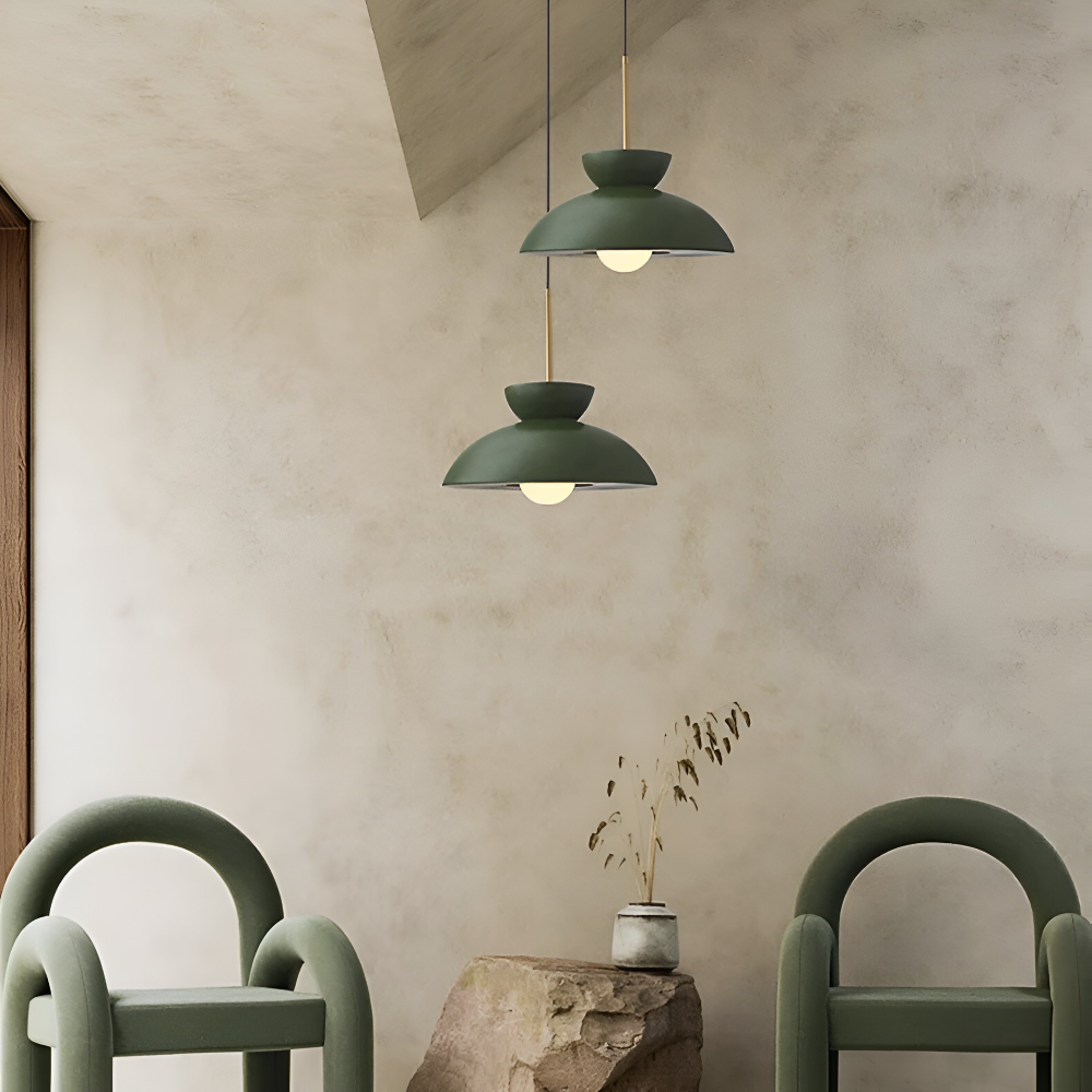 Wabi Sabi - Geometrische LED Pendelleuchte aus Harz - Wabi Sabi Minimalistische Hängelampe