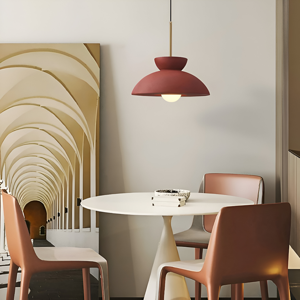 Wabi Sabi - Geometrische LED Pendelleuchte aus Harz - Wabi Sabi Minimalistische Hängelampe