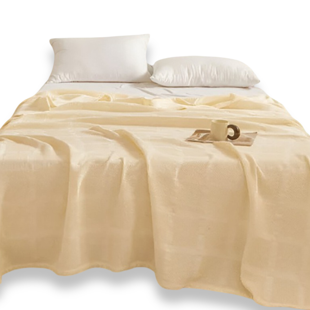 WaffleCloud Plaid - Hypoallergene Baumwolle Fleece Blanket - Weiche Twill Gewebte Throw