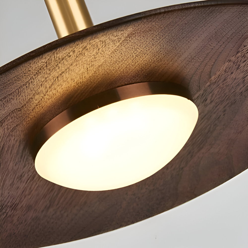 Walnuss Pendelleuchte - Runde Holz-Hängelampen - Nordic LED Light