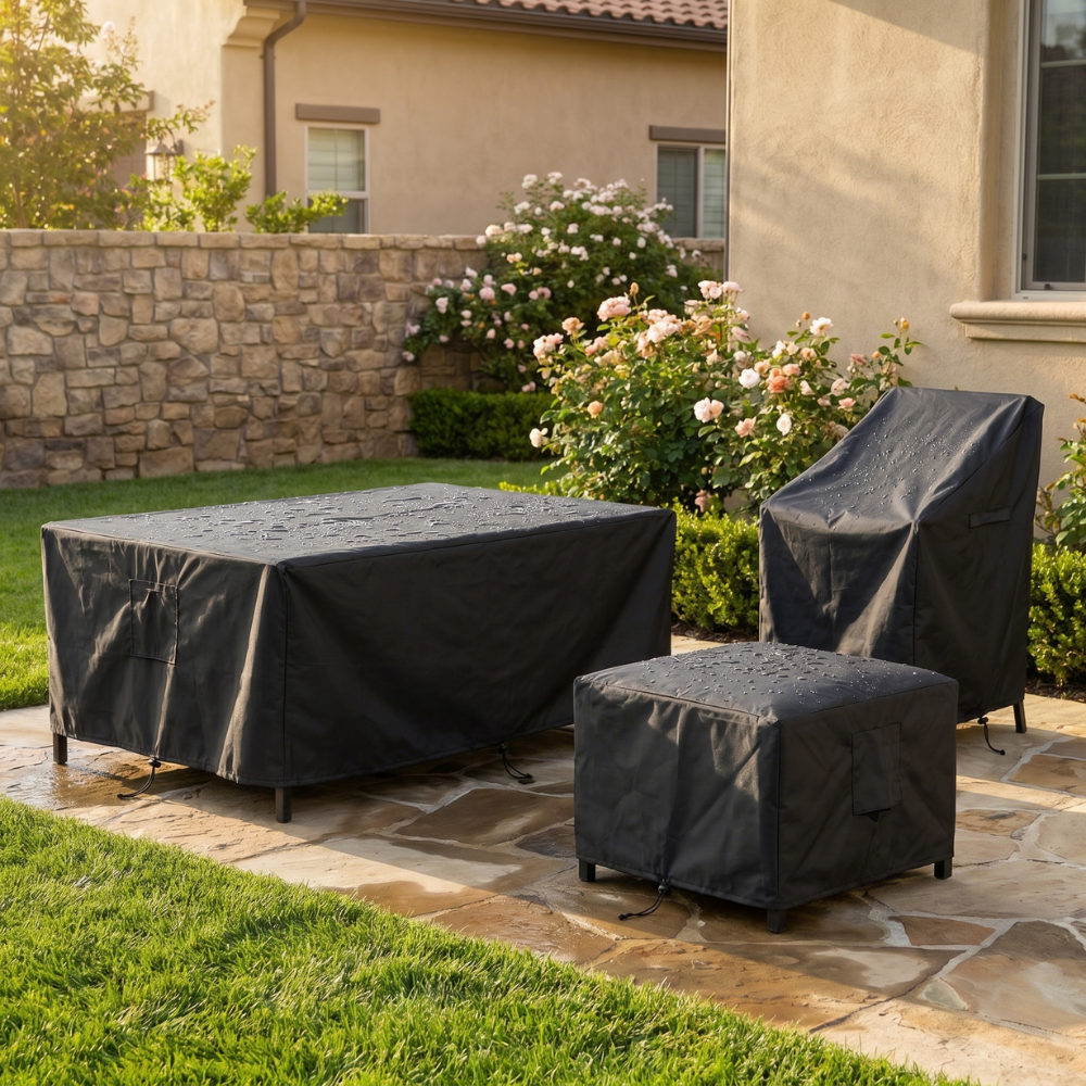 Wasserdichte Gartenmöbelabdeckung - UV-resistentes Polyester für ganzjährigen Schutz